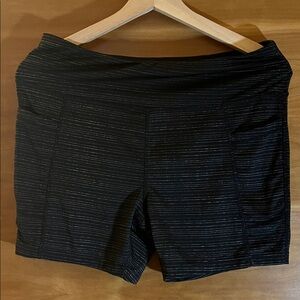 Spalding Women's Black and Gray Athletic Shorts